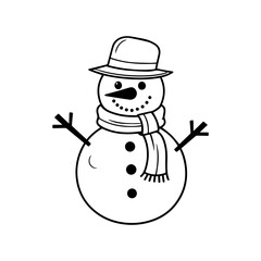 snowman icon. Vector concept illustration for design.