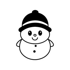 snowman icon. Vector concept illustration for design.