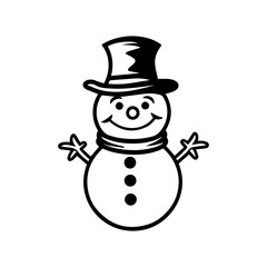 snowman icon. Vector concept illustration for design.