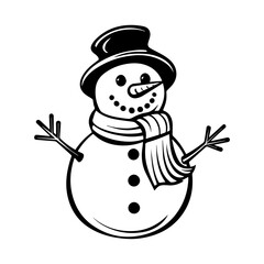 snowman icon. Vector concept illustration for design.