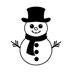 snowman icon. Vector concept illustration for design.