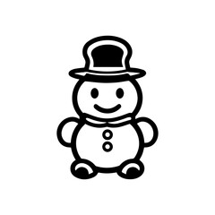snowman icon. Vector concept illustration for design.
