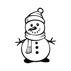 snowman icon. Vector concept illustration for design.