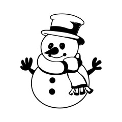 snowman icon. Vector concept illustration for design.