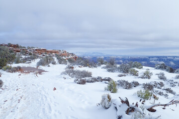 Colorful landscapes at Canyonlands National Park in winter, Moab, Utah