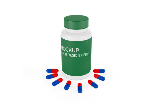 Pill Jar Mockup
