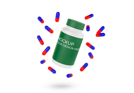Pill Jar Mockup