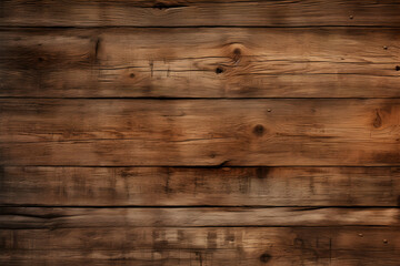 Obraz na płótnie Canvas Close up Dark Wood texture. Walnut wooden background. brown table or floor. Pattern for plank and wooden wall. Old wood boards for vintage desk, surface and parquet. Generative Ai