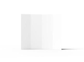 Adjustable four roll fold letter size brochure mockup to present your design. 3d render