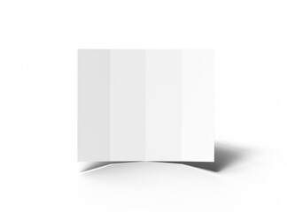 Adjustable four roll fold letter size brochure mockup to present your design. 3d render