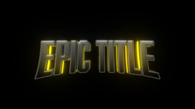 American Highschol Style Glowing Text Title Intro