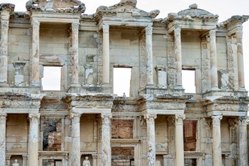 Celsus Library in Ephesus - Izmir, Turkey. Ephesus Ancient City,