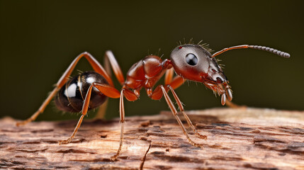Formica, rufa, Red, wood ant. Red wood ant Formica rufa or southern wood ant, isolated generative ai