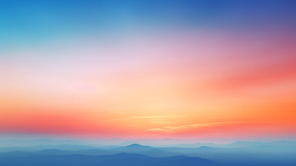 Abstract gradient sunrise in the sky with cloud and blue mix orange natural background. - 689886996