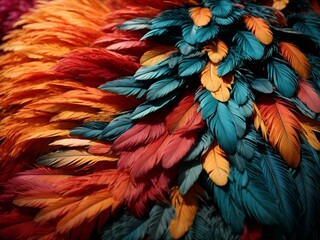 Beautiful set of feathers with vibrant color combo.