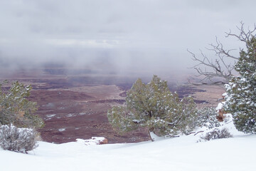 Colorful landscapes at Canyonlands National Park in winter, Moab, Utah