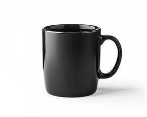 Black Tea Mug on White Background, Minimalist Coffee Mug Mockup
