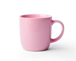 Pink Coffee Mug Against Light Background, Minimalist Mug Mockup