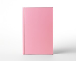 Classic Pink Hardcover Book Mockup on Light Background, Top View