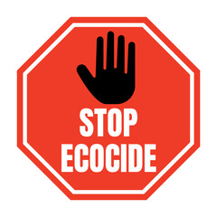 Stop ecocide symbol icon	