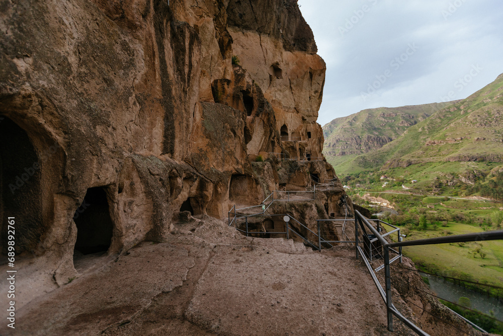 Wall mural Vardzia cave monastery in Georgia