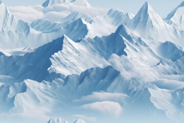 Winter mountains background - obrazy, fototapety, plakaty