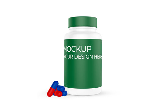 Pill Jar Mockup