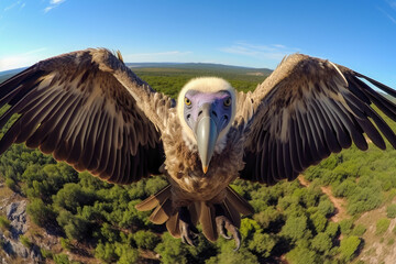 drone-view of funniest vulture