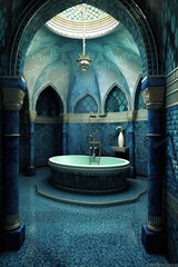 Highly detailed image of a traditional Turkish hammam - obrazy, fototapety, plakaty