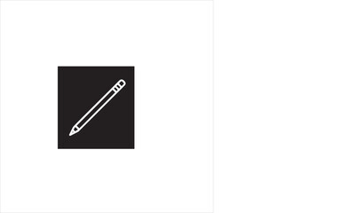 vector image of a pencil, black in color, black and white background