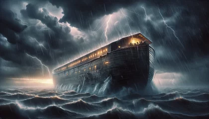 Foto op Aluminium Noah's Ark in the Midst of a Torrential Storm © eric