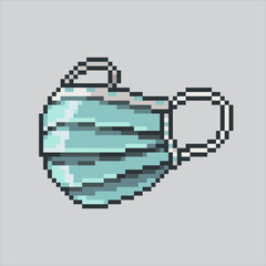 Obraz premium Pixel art illustration Medical Mask. Pixelated Mask. Medical Mask health safety pixelated for the pixel art game and icon for website and video game. old school retro.