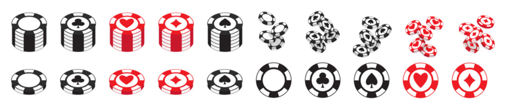 gambling chip for betting in casino playing poker