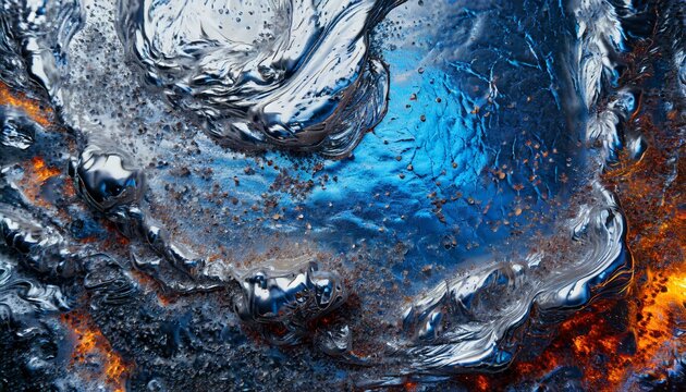Textura de Magma art&iacute;stica, din&aacute;mica con oro l&iacute;quido, contraste visual para recursos gr&aacute;ficos, banners, wallpapers, fondos de pantalla