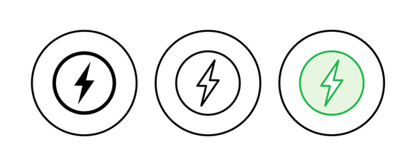Power icon set. Power Switch Icon. Electric power