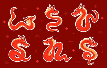 Chinese New Year Dragon Sticker