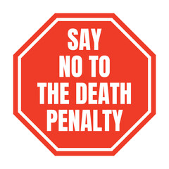 Say no to the death penalty symbol icon	