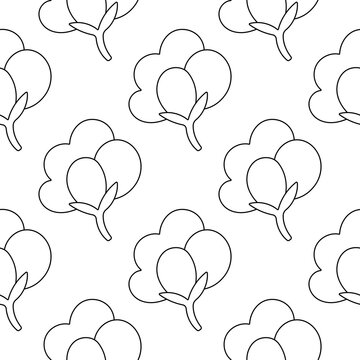 cotton plant vector feminine hygiene line pattern