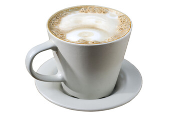 a cup of vanilla flavored cappuccino