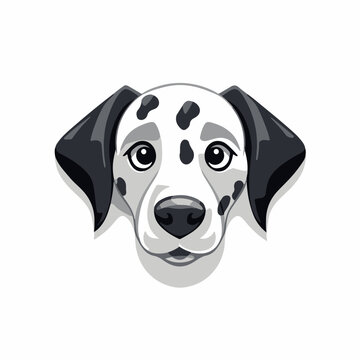 Dalmatian in cartoon, doodle style. Isolated 2d vector illustration in logo, icon, sketch style, Eps 10. AI Generative