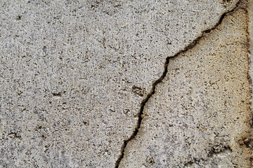 Close up abstract textured background of cracked concrete
