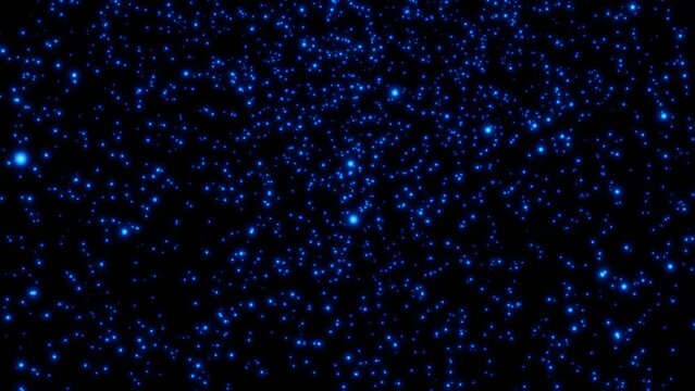 Fairy snow scenic background for overlay, blue with frozen glow winter fireflies