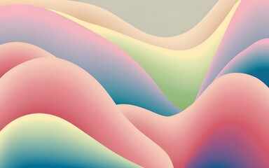 Obraz premium wavy abstract background, colorful pastel abstract background, organic lines as abstract wallpaper background design, ai abstract swirl design, ai abstract waves wallpaper, ai abstract waves 