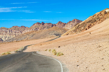 The Multi-Colored Mountains Alongside Artist's Palette Drive, Death Valley National Park, California, USA