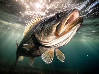 Low Angle Closeup of Largemouth Bass