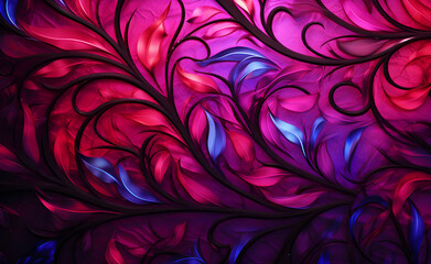 abstract background with flowers