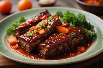 lamb chops with vegetables