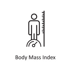 Body Mass Index icon. Body Mass Index icon for mobile and software vector liner illustration on white background..eps