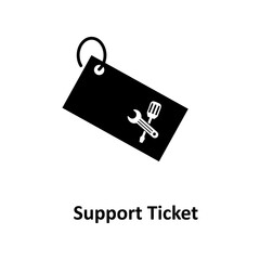 Support Ticket icon. cretive flat trendy style illustration on white background..eps