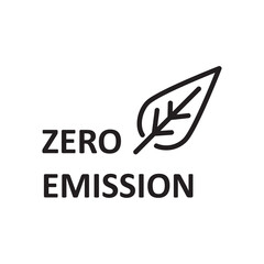 Zero Emission icon. zero emission icon for web design, apps, creative flat trendy style illustration on white background..eps